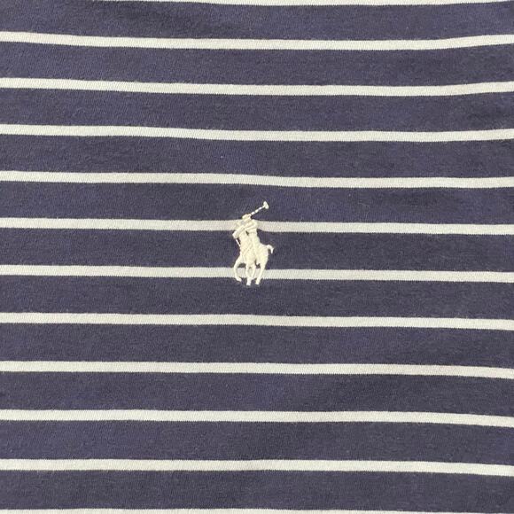 Polo Ralph Lauren Men’s Striped T-Shirt Cotton Crew Custom Slim Fit sz XL Blue - Picture 6 of 11